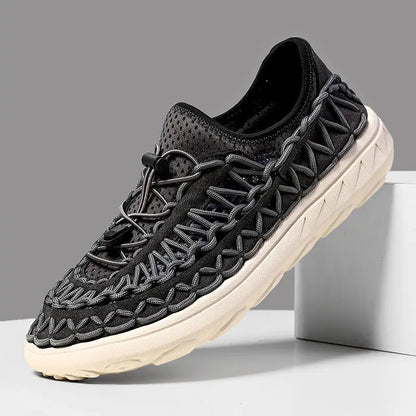Mens Breathable Openwork Casual Mesh Slip-on Shoes Angel Wishes