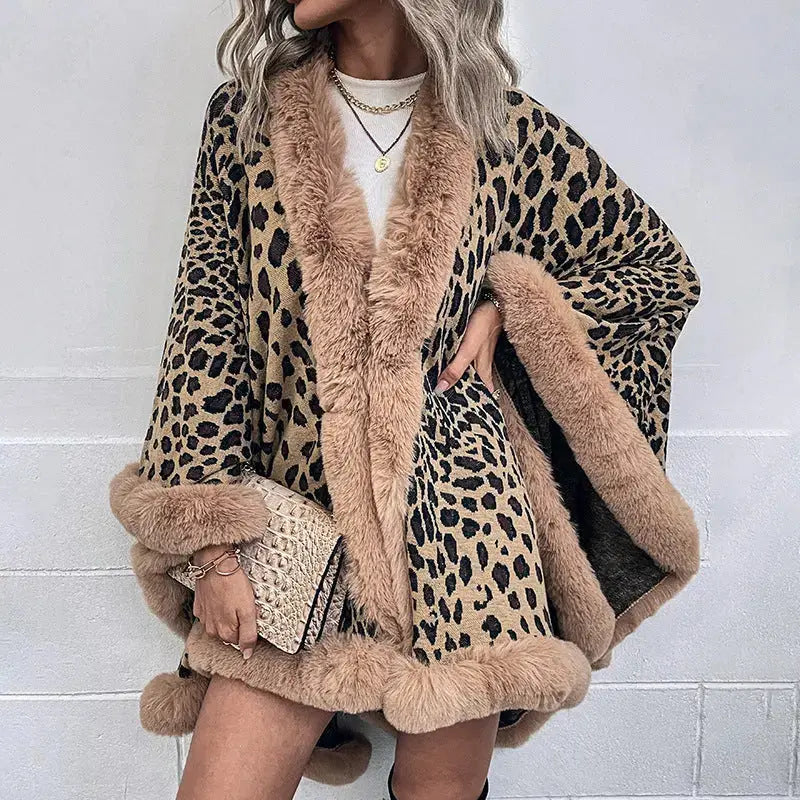 Autumn And Winter New Fur Collar Cape Cardigan For Women Angel Wishes