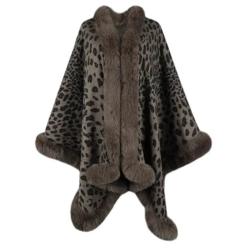 Autumn And Winter New Fur Collar Cape Cardigan For Women Angel Wishes