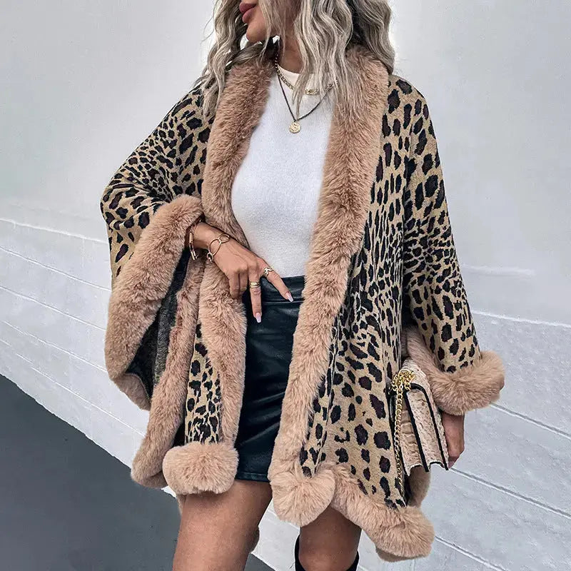 Autumn And Winter New Fur Collar Cape Cardigan For Women Angel Wishes