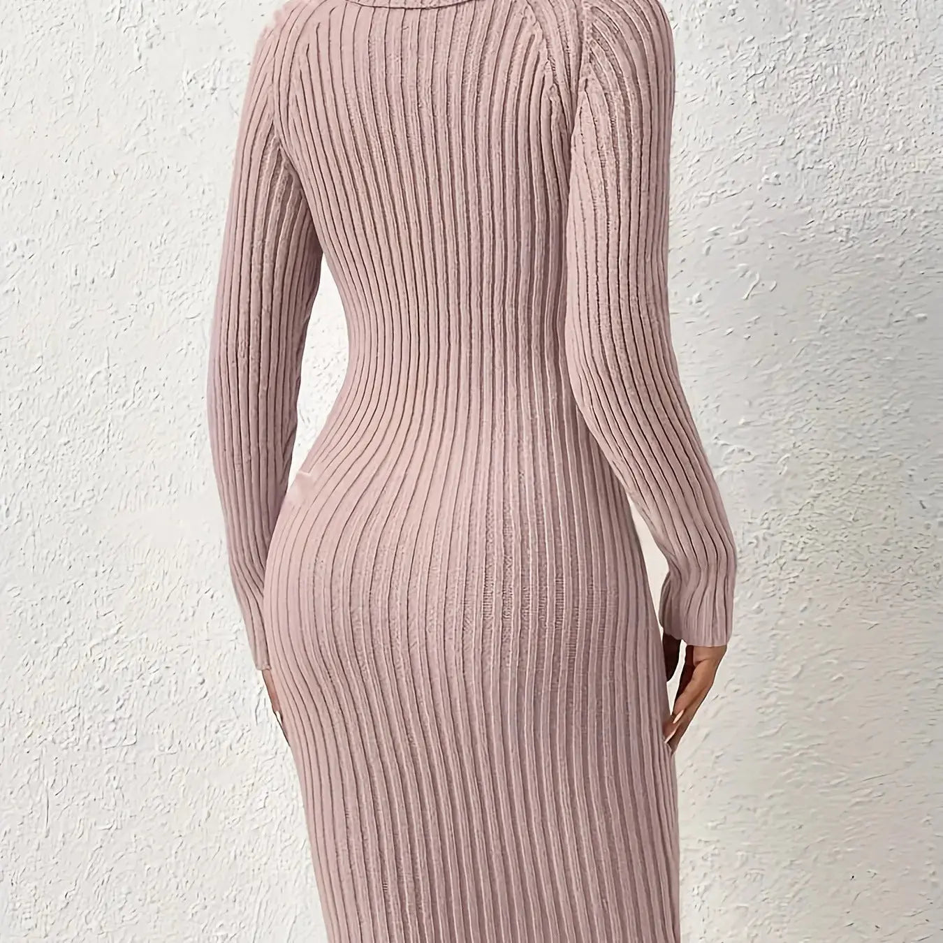 Autumn And Winter New Wear High Collar Slim Knit Dress Angel Wishes