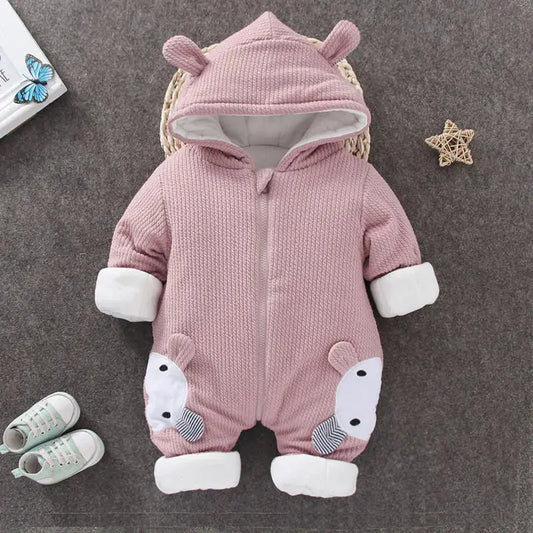 Autumn Winter Coat Jumpsuit Baby Clothing Newborn Snowsuit Boy Warm Romper Down Cotton Jackets Girl Snow clothes Bodysuit Angel Wishes