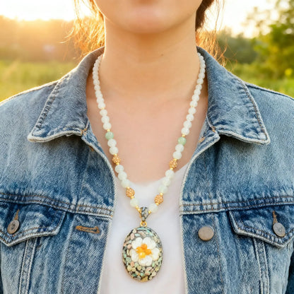 Mother-of-pearl Necklace Angel Wishes