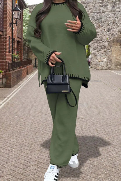 Stitched Stylish 2-Piece Knitted Lounge Comfort Co-Ord Set Angel Wishes