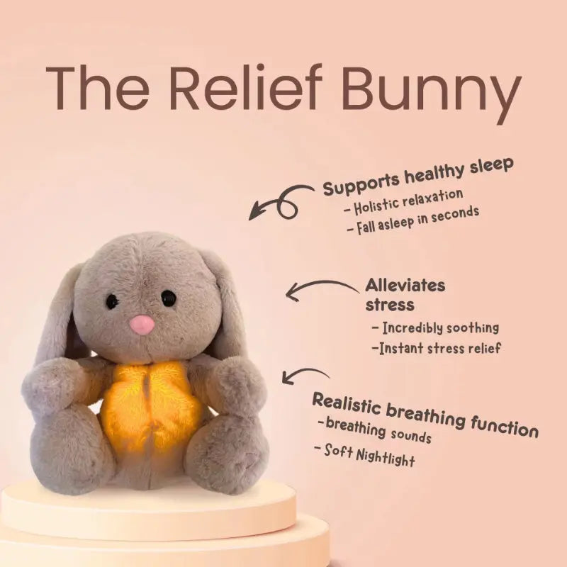 Breathing Rabbit Soothing Sensory Plush - Angel Wishes