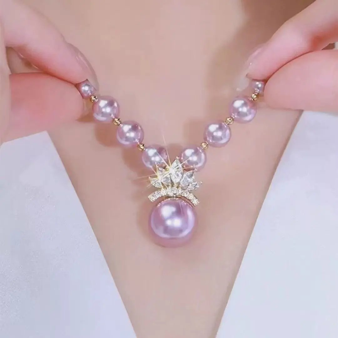 White Pearl Necklace Angel Wishes