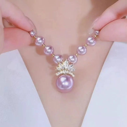 White Pearl Necklace Angel Wishes