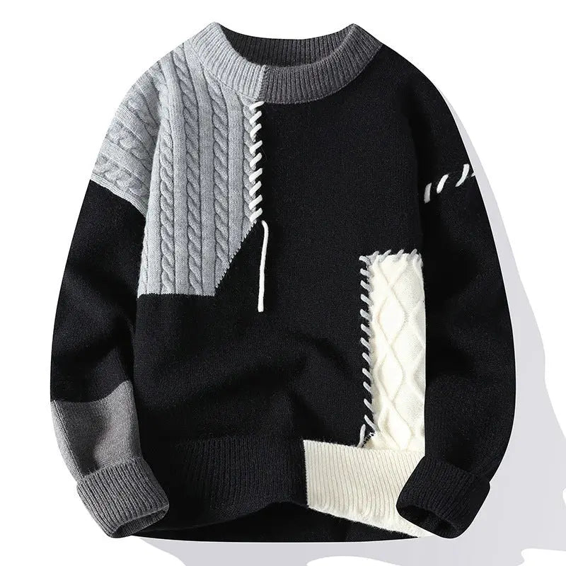 Men's Colour block Pullover Sweater Angel Wishes