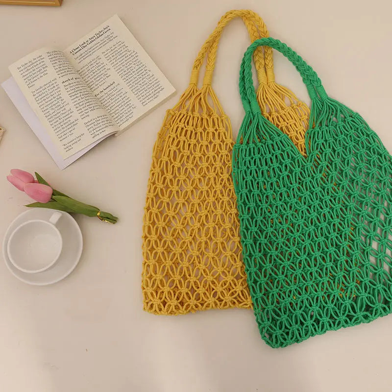 Womens Casual Woven HandBag Angel Wishes
