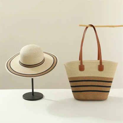 Beach Sun Hat Large Capacity Shoulder Bag Hat Suit Angel Wishes