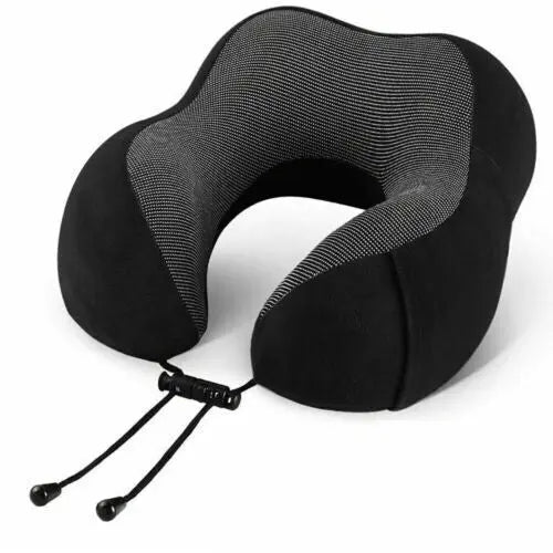 Memory Foam Travel Pillow Neck Support Cushion Without Carry Bag Ear Plugs Mask Angel Wishes
