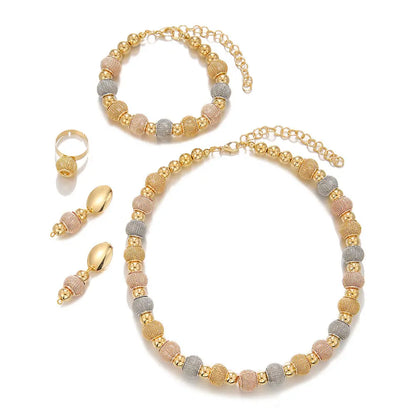 5Pcs Fashionable Metallic Beaded jewelry set Angel Wishes