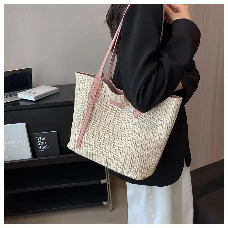 Summer Vacation Beach Woven Handheld Shoulder Bag Angel Wishes