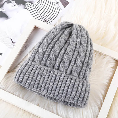 Winter Mohair Women Fleece Knitted Beanie Angel Wishes