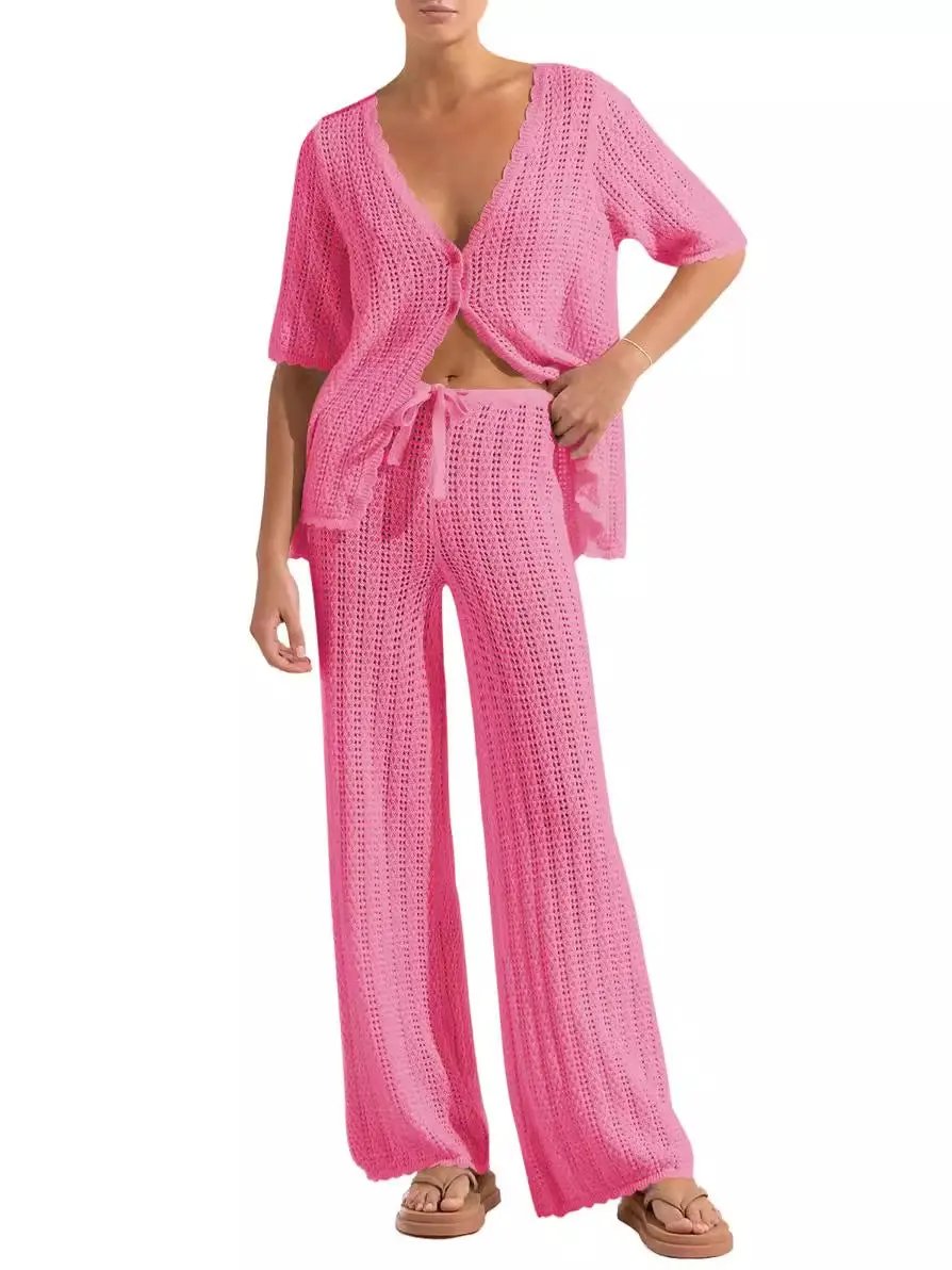 Knitted High Waist Trousers And Sweater Angel Wishes