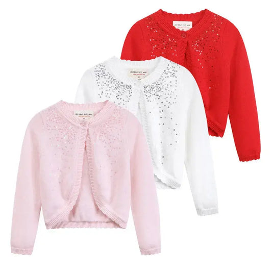 Baby Western-style Girls Knitted Cardigan Jacket Angel Wishes