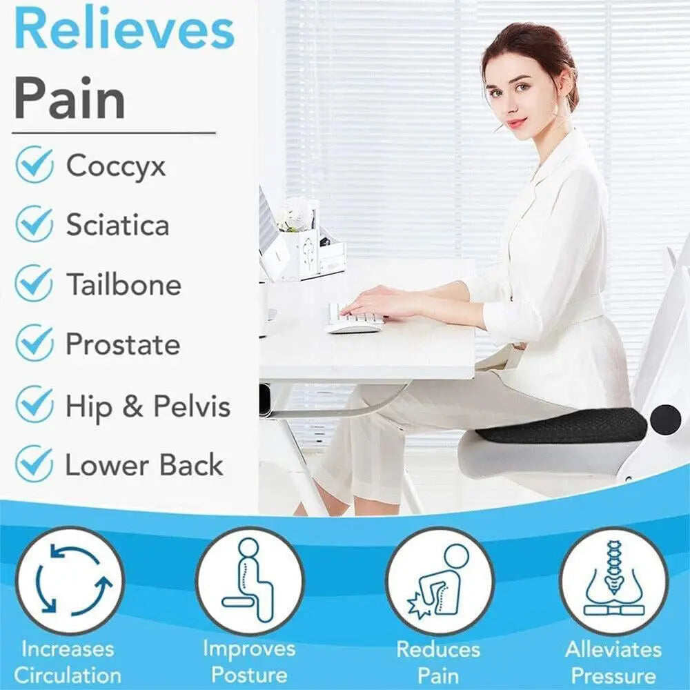 Gel Seat Cushion For Lower Back Pain Pressure Relief Angel Wishes