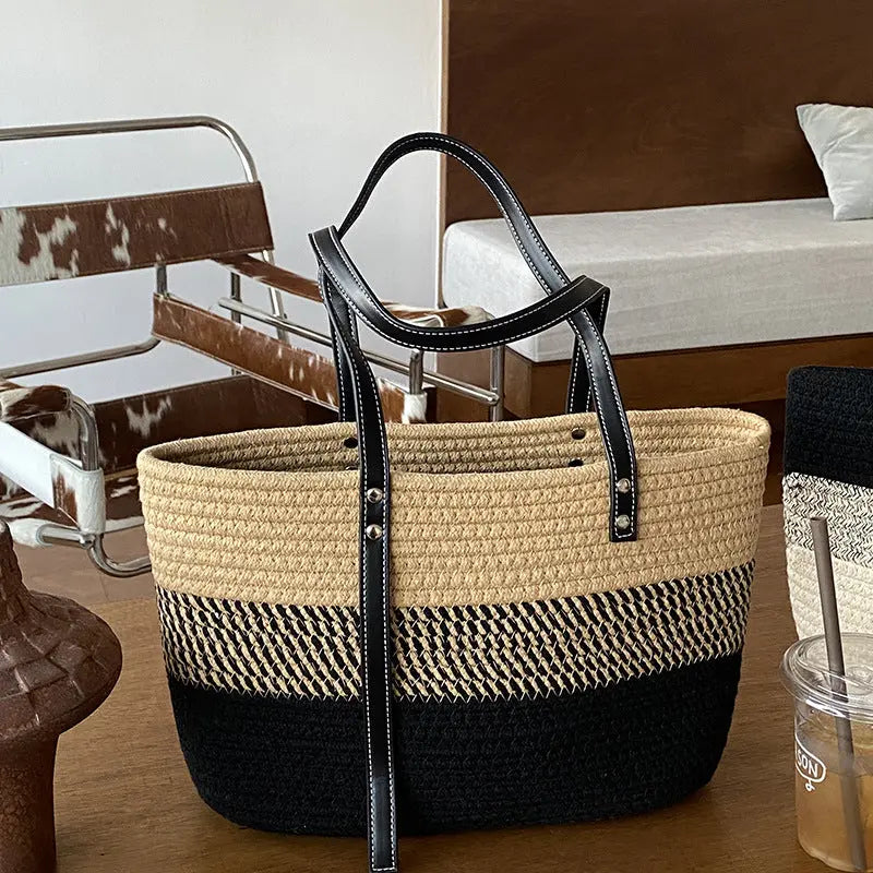 Hand Woven Vegetable Basket Versatile Beach Bag Angel Wishes