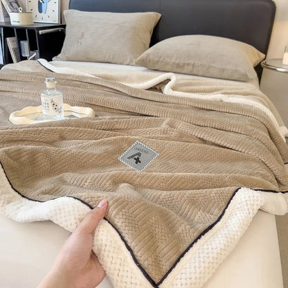 Knitted Blanket Velvet Blanket Coral Fleece Air-conditioning Blanket Angel Wishes