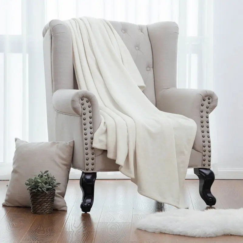 Flannel Blanket Promotional Gift Plain Color Angel Wishes
