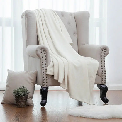 Flannel Blanket Promotional Gift Plain Color Angel Wishes