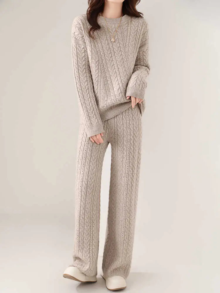 Wool Sweater And Trousers Suit Angel Wishes