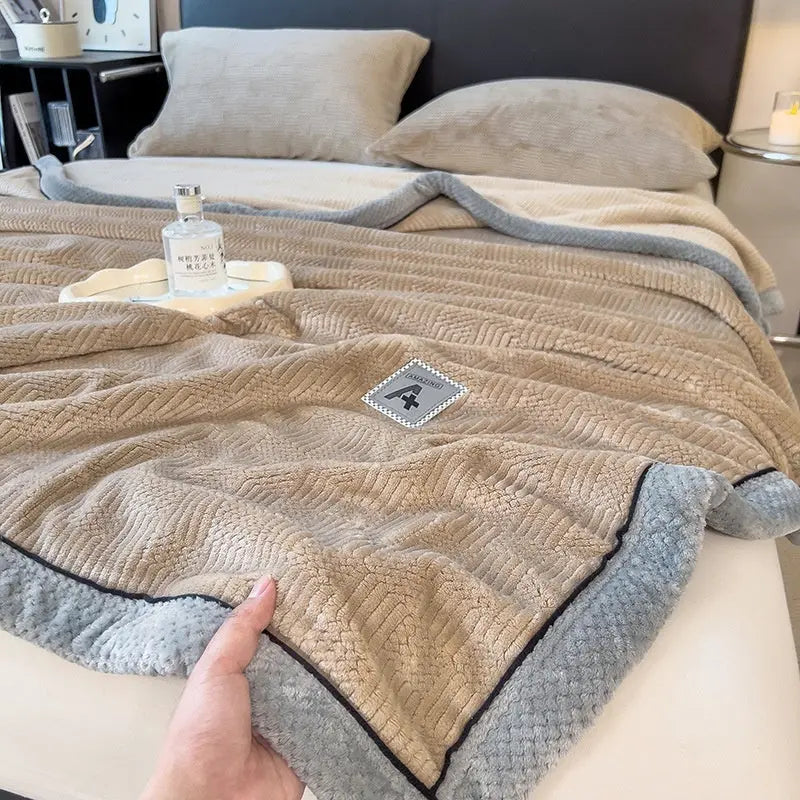 Knitted Blanket Velvet Blanket Coral Fleece Air-conditioning Blanket Angel Wishes