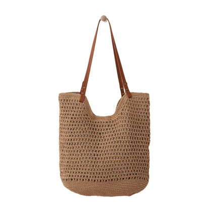 Casual Hollow Mesh Woven Lightweight Straw Handbag Angel Wishes