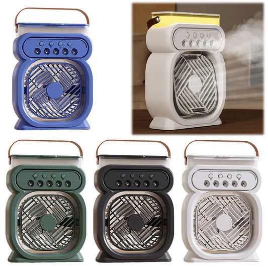 3 In 1 Portable Air Conditioner Evaporative Air Cooler LED Night Lights 3 Speeds Humidifier Fan For Home Office Angel Wishes