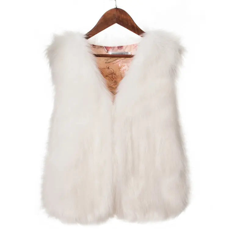 Winter Wool Fur Vest Warm Vest Angel Wishes