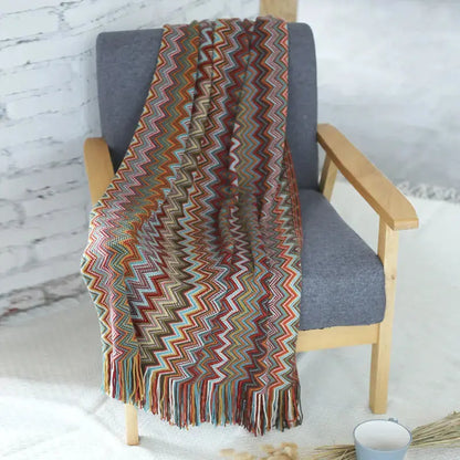 Bohemian knitted blanket Angel Wishes