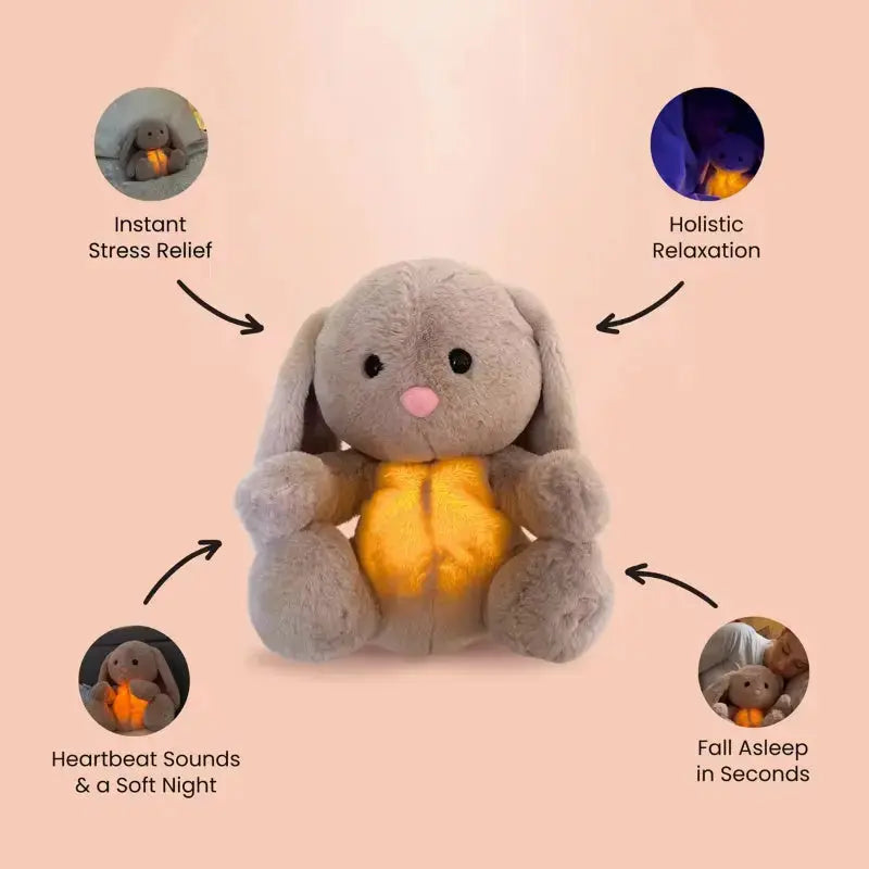 Breathing Rabbit Soothing Sensory Plush - Angel Wishes