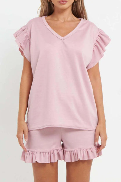 Top And Short 2 Piece Tracksuit Set Angel Wishes