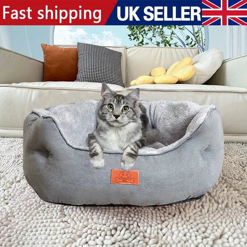 Dog Bed Cat Beds Soft Washable Fleece Puppy Cushion Warm Pet Basket Dog Bed Angel Wishes