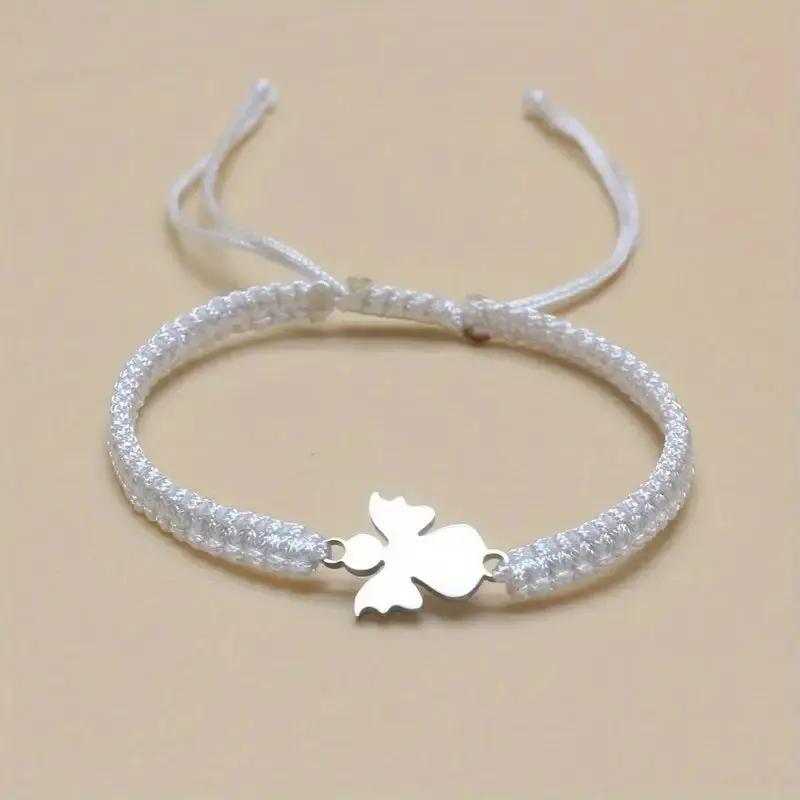 Cute Stainless Steel Hand-woven Angel Bracelet Angel Wishes