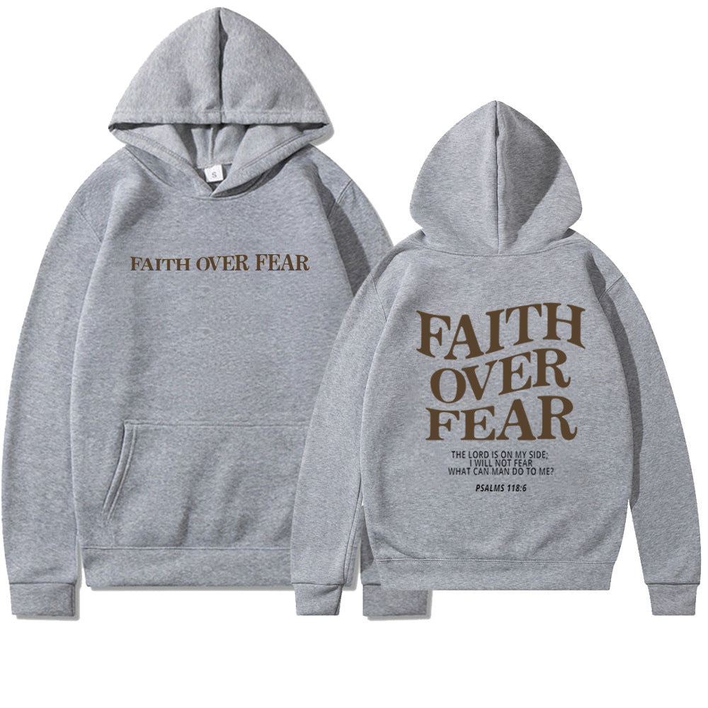 Faith Over Fear Men And Women Hoodie Angel Wishes