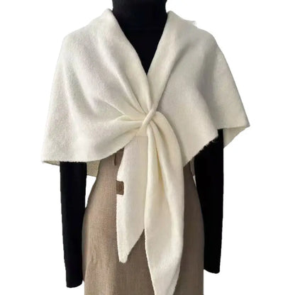 Wool Knitted Triangle Shawl Fashionable Warm Scarf Angel Wishes