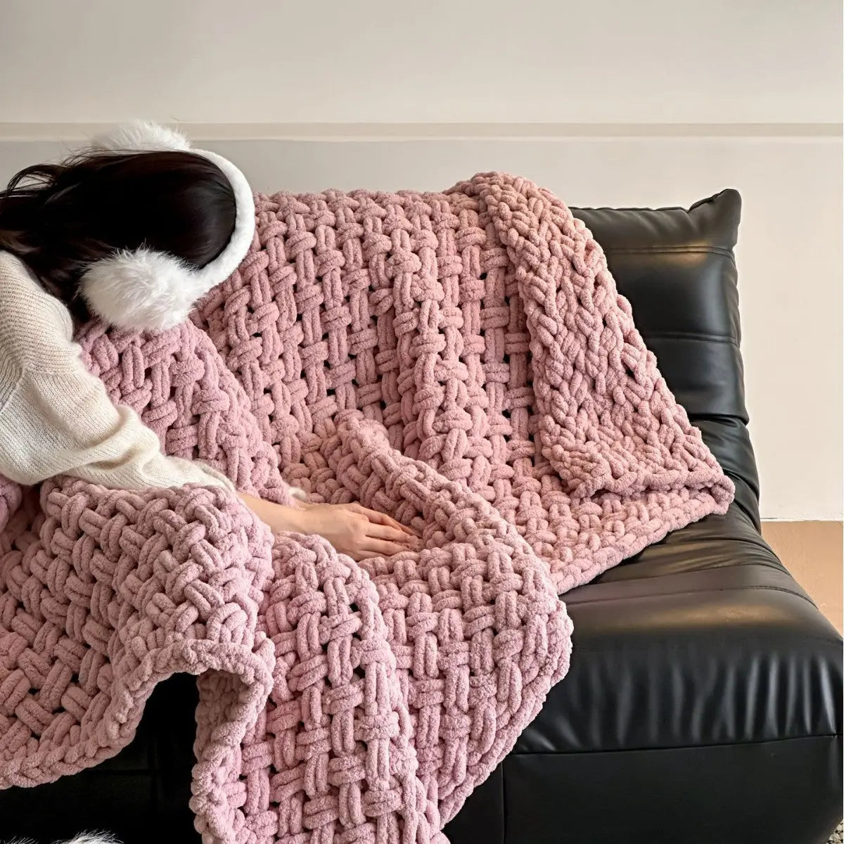 Hand-knitted Wool Blanket Angel Wishes