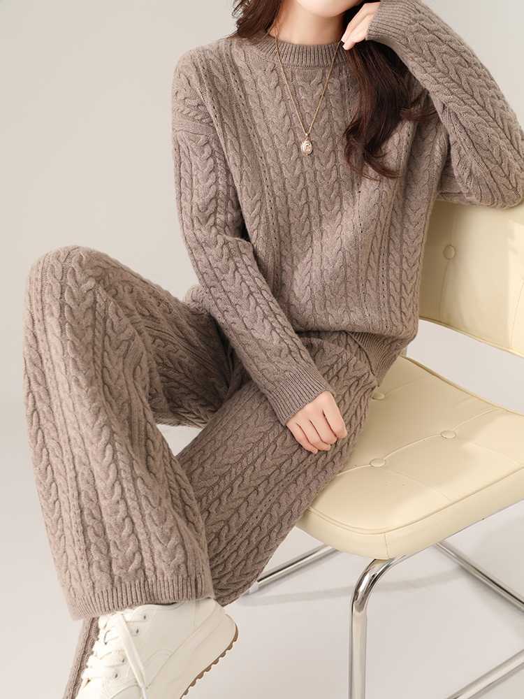 Wool Sweater And Trousers Suit Angel Wishes