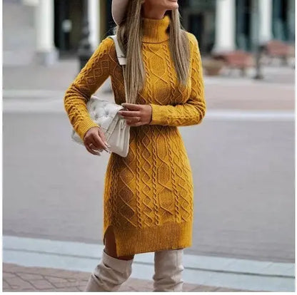 Solid Color Split Twist Mid-length Sweater Women's Skirt Angel Wishes