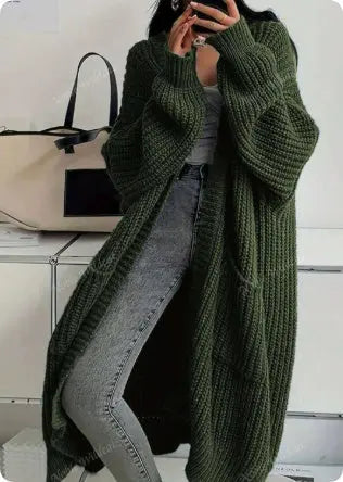 Loose Thick Knitted Cardigan Coat - Angel Wishes