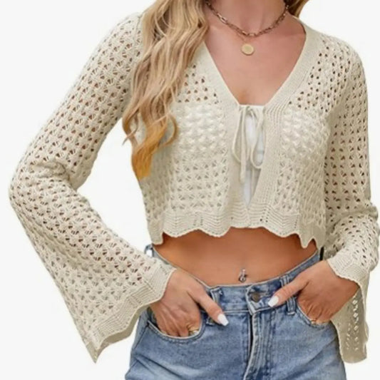 Cardigan Crochet Short Top Women's Shawl Angel Wishes