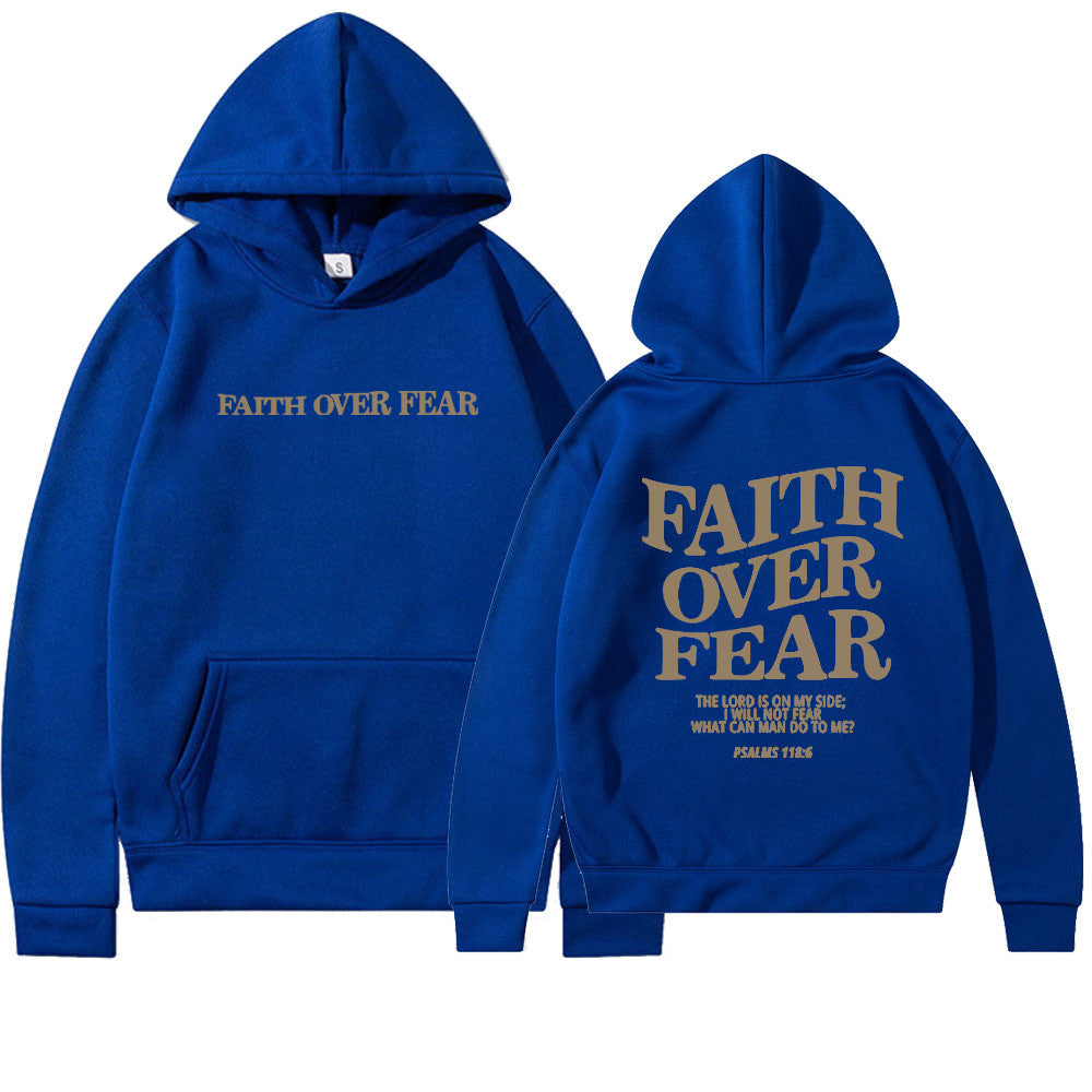 Faith Over Fear Men And Women Hoodie Angel Wishes