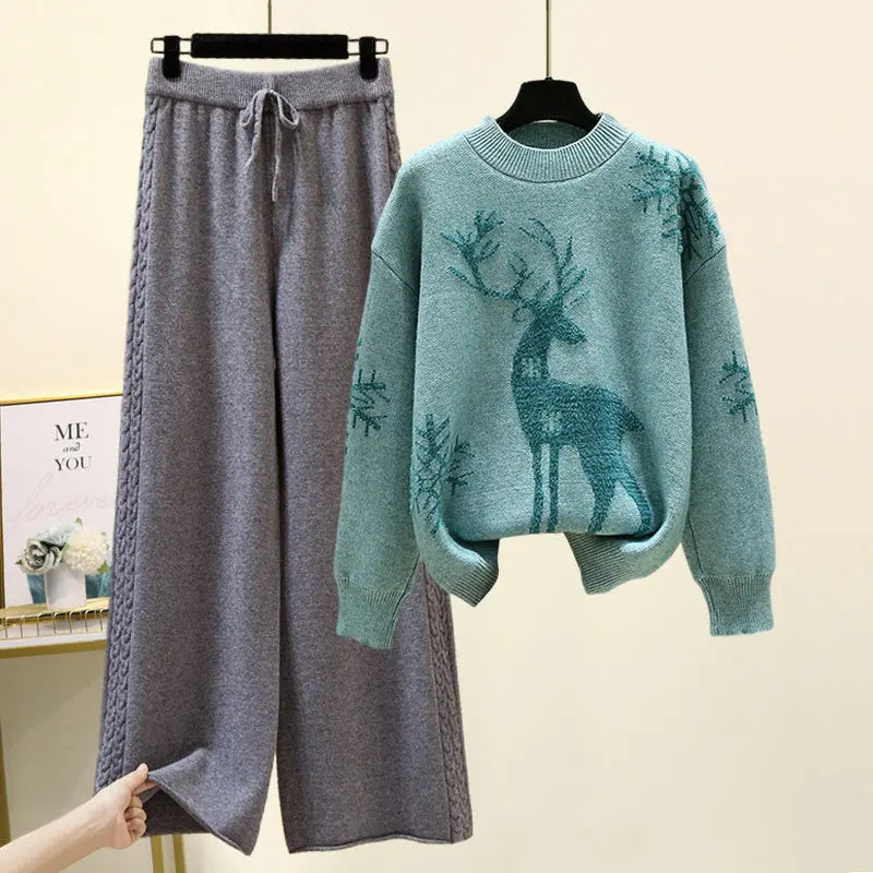 Sweater Was Thin And Versatile Casual Pants Two-piece Suit Angel Wishes