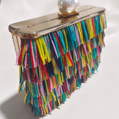 Women's Fashion Seven Color Tassel Dinner Bag Angel Wishes