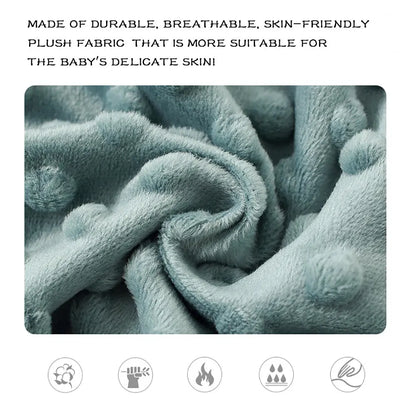 Baby Blanket For Girls Super Soft Double Layer With Dotted Backing Soft Baby Blanket With Dotted Backing Newborn Nursery Swaddling Blankets Infants Boys Girls Receiving Blanket For Toddler - Angel Wishes
