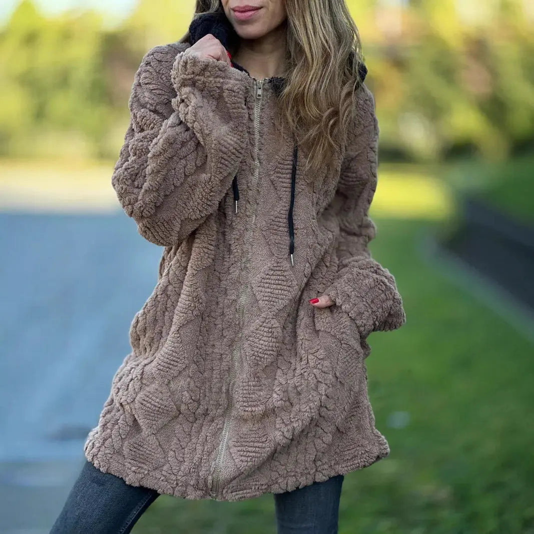 Hooded Solid Colour Cardigan For Women Angel Wishes