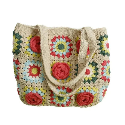 Camellia Series Handmade Women's Woven Bag Shoulder Bag Angel Wishes