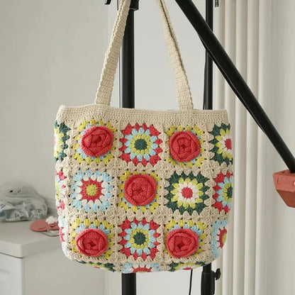 Camellia Series Handmade Women's Woven Bag Shoulder Bag Angel Wishes