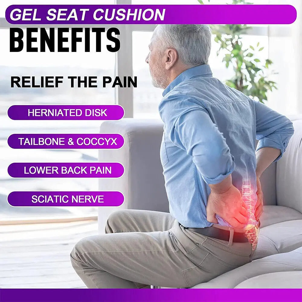 Gel Seat Cushion For Lower Back Pain Pressure Relief Angel Wishes
